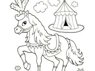 coloriage cirque (29) coloriage cheval de cirque