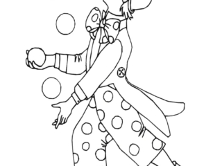 coloriage cirque (30) coloriage clown jongleur