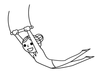 coloriage cirque (43) coloriage trapéziste