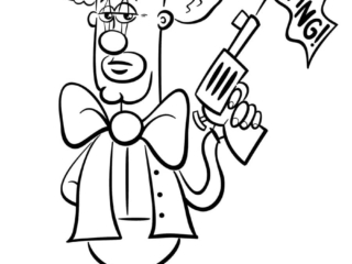coloriage cirque (8) coloriage clown triste