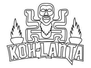 coloriage koh lanta totem