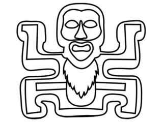 coloriage koh lanta totem