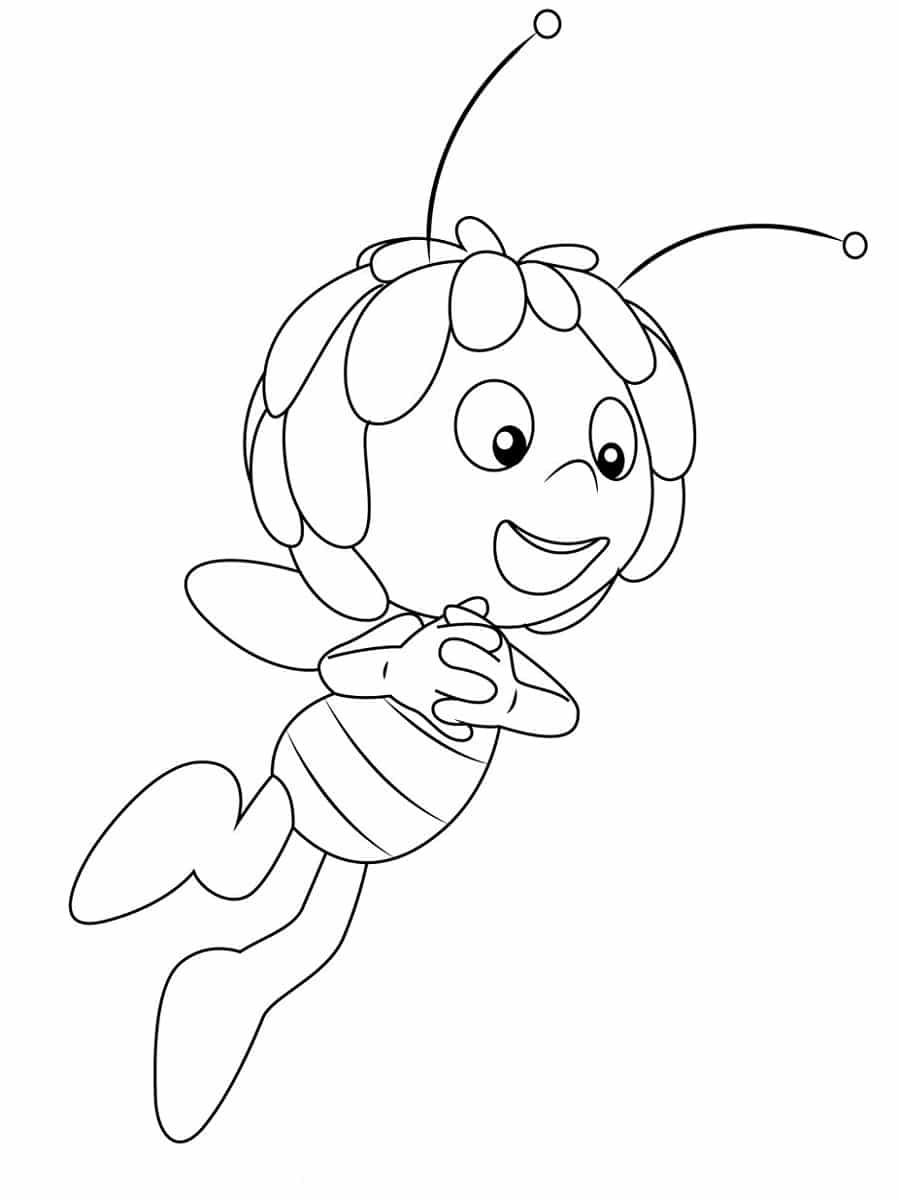 maya l'abeille à colorier