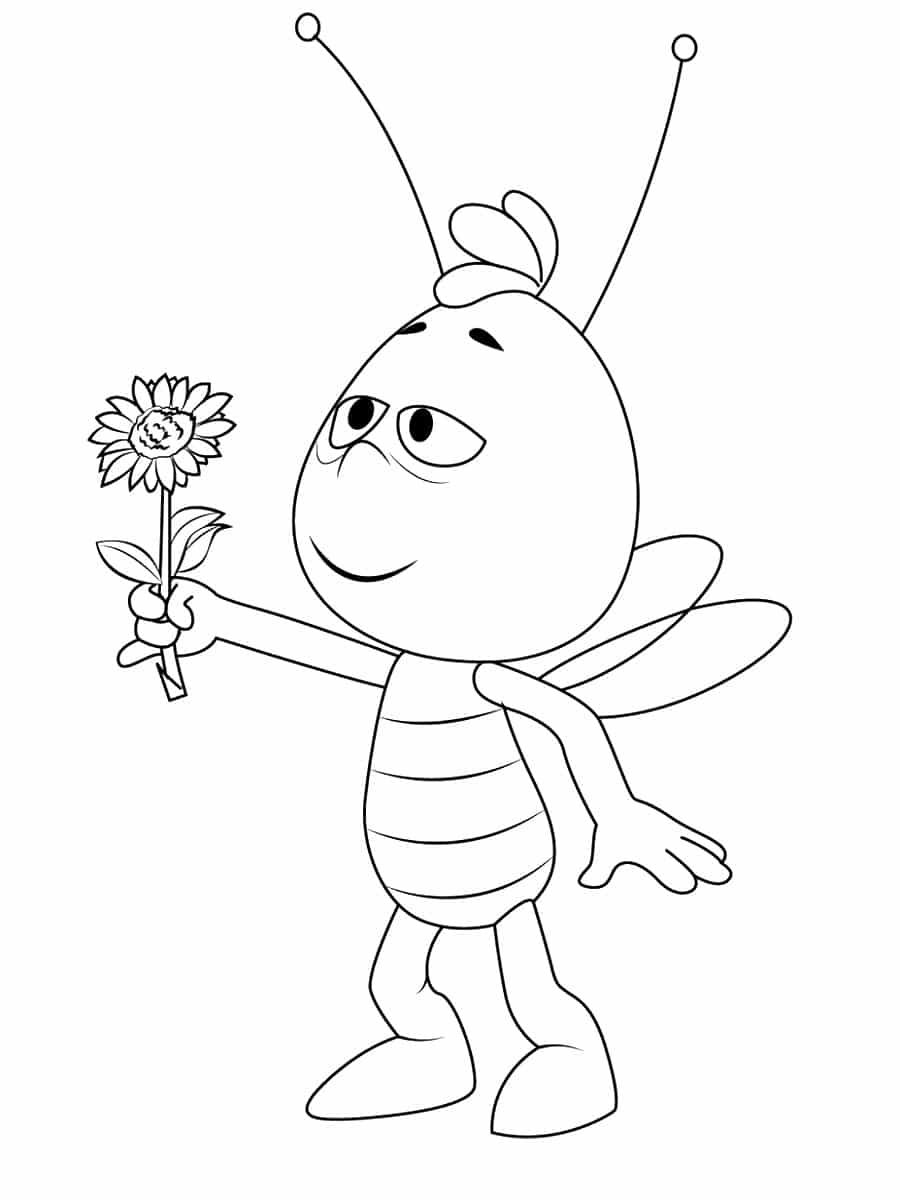 coloriage willy maya l'abeille