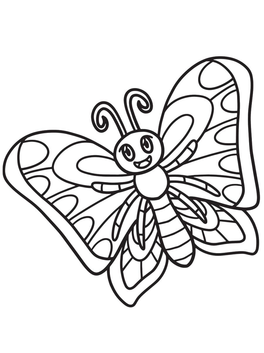 papillon à colorier
