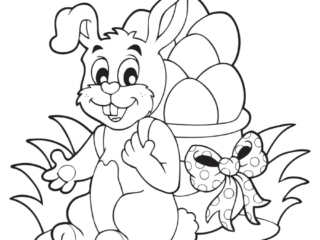 coloriage lapin de p&acirc;ques