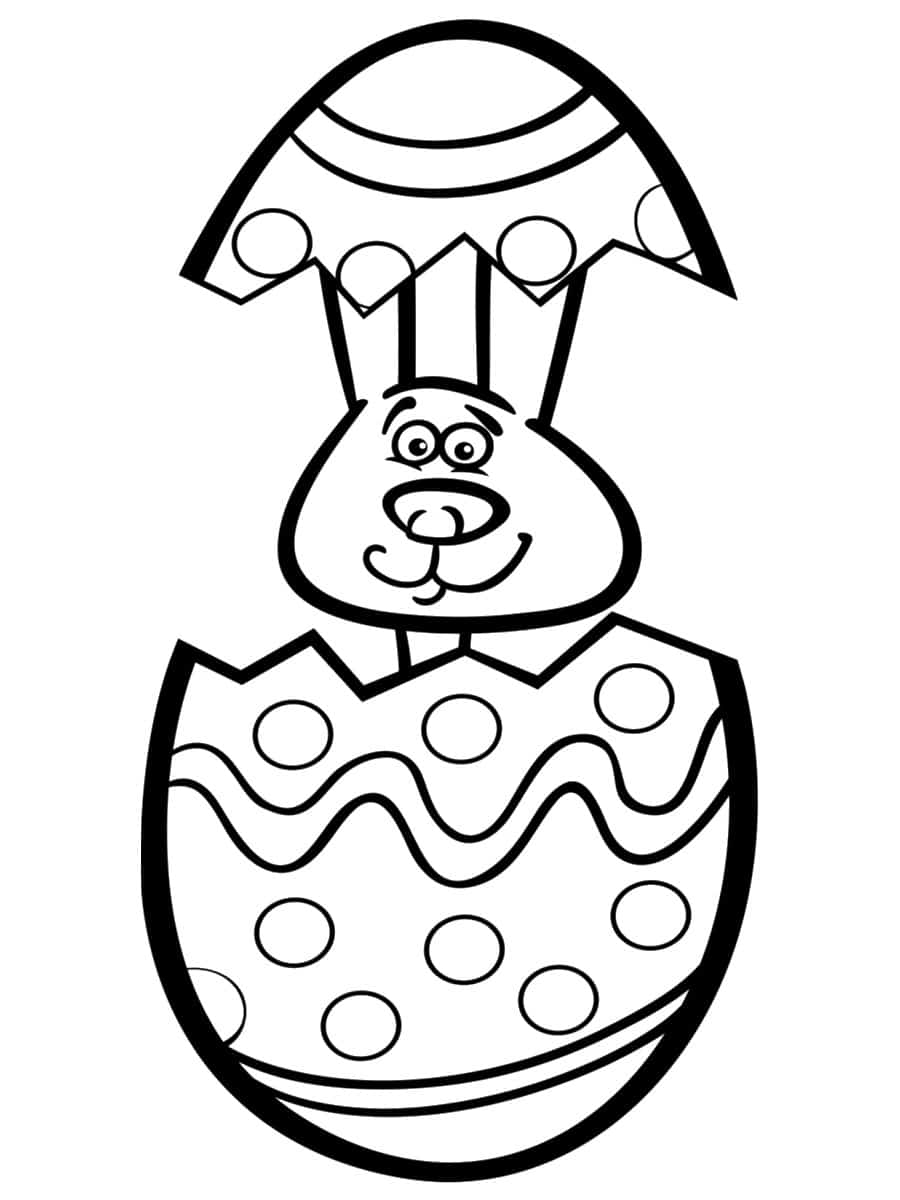 dessin lapin de pâques