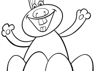 coloriage lapin de p&acirc;ques