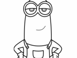 coloriage minion kévin