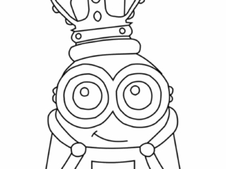 coloriage minion roi