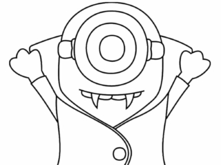 coloriage minion vampire