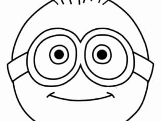 coloriage tête de minion