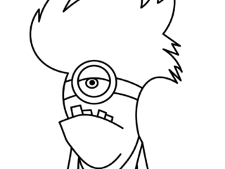 coloriage minion méchant