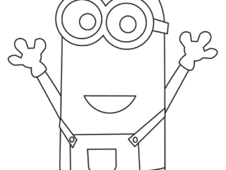 coloriage minion kévin