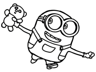 coloriage minion bob