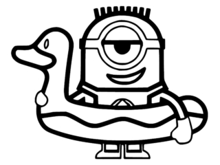 coloriage minion facile