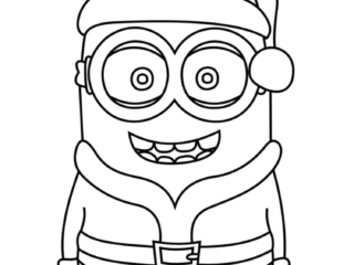 coloriage minion de noël