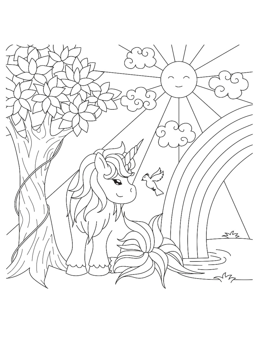 ARC EN CIEL LIVRE DE COLORIAGE: Livre de coloriage arc-en-ciel de dessins  uniques nouveaux et étendus pour enfants, enfants d'âge préscolaire et