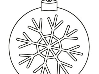 coloriage boule de noël flocon