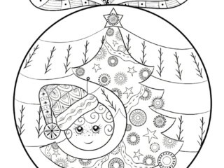 coloriage boule de noël