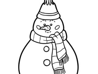 coloriage boule de noël bonhomme de neige