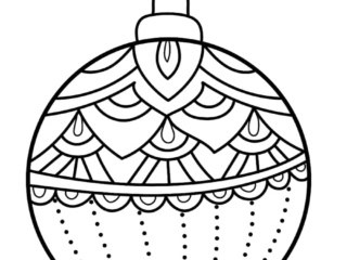 coloriage de boule de noël