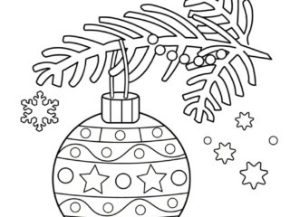 coloriage boule de noël