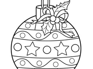 coloriage boule de noël