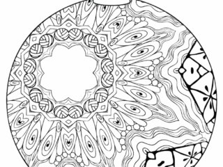 coloriage boule de noël adulte