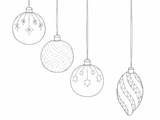 coloriage boule de noël