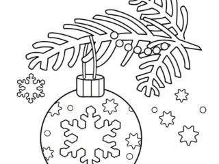 dessin boule de noël