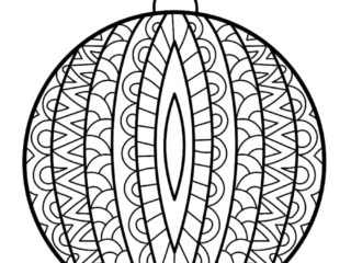 coloriage adulte boule de noël