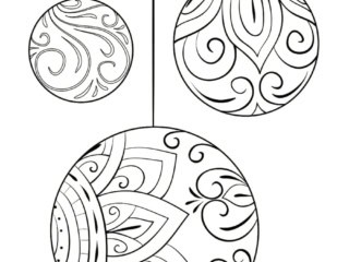 coloriage boules de noël