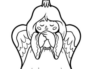 coloriage boule de noël ange