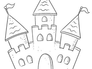 coloriage château de sable