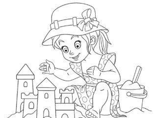 coloriage château de sable