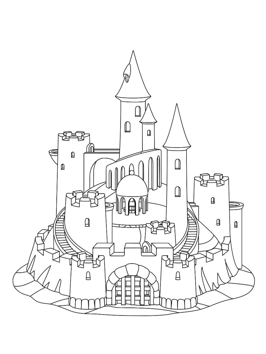 Coloriage Garcon Fait Un Chateau De Sable Sur Une Plage Dessin