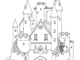 coloriage château de sable