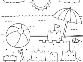 coloriage château de sable