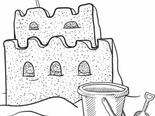 coloriage château de sable