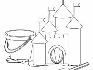 coloriage château de sable