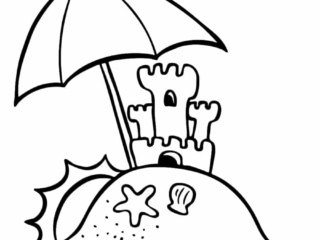 coloriage château de sable