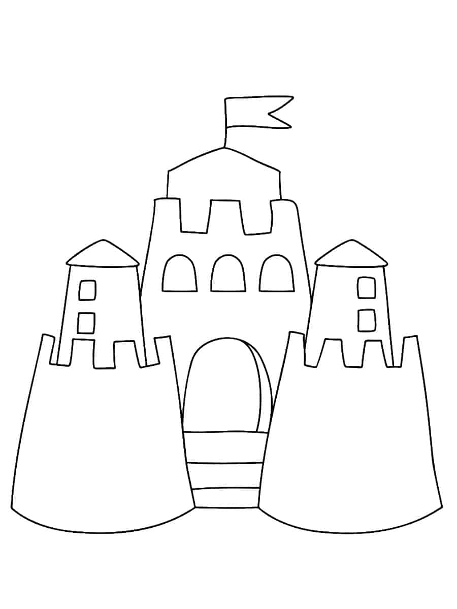 dessin de château de sable