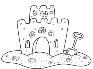 coloriage château de sable