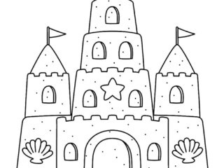 coloriage de château de sable