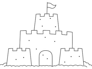 coloriage château de sable