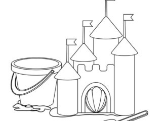 dessin château de sable