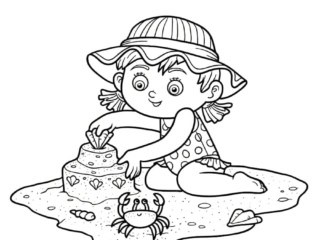 coloriages château de sable