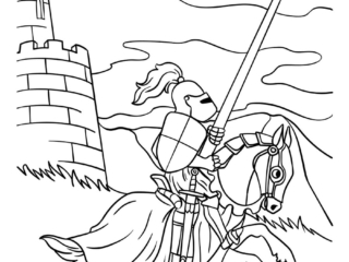 coloriage de chevalier