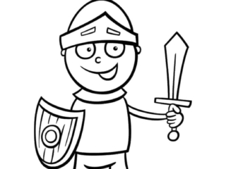coloriage chevalier facile